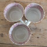 3 old Pexonne cups, Egyptian decor