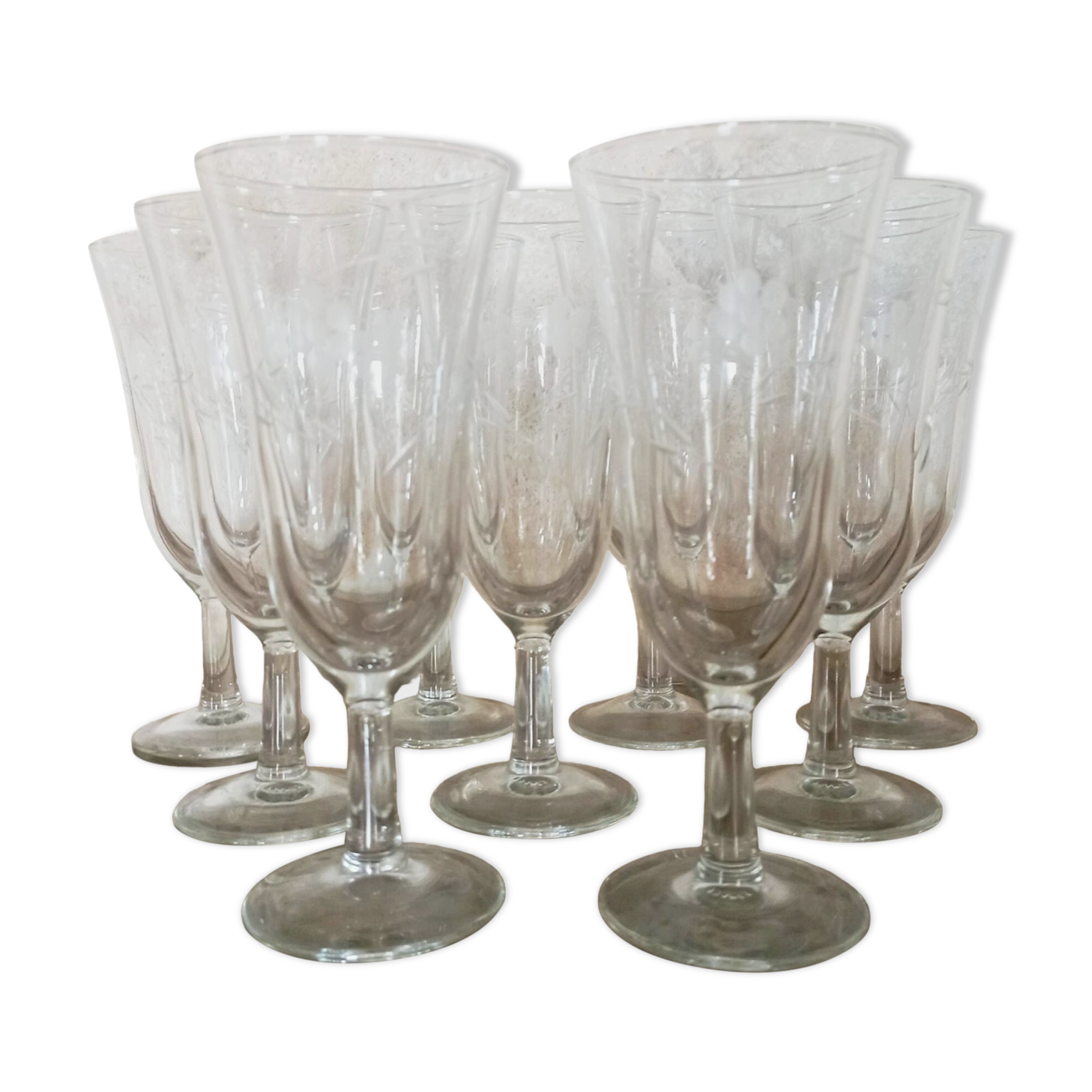 Antique champagne flutes