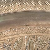 44 cm chiseled brass tray