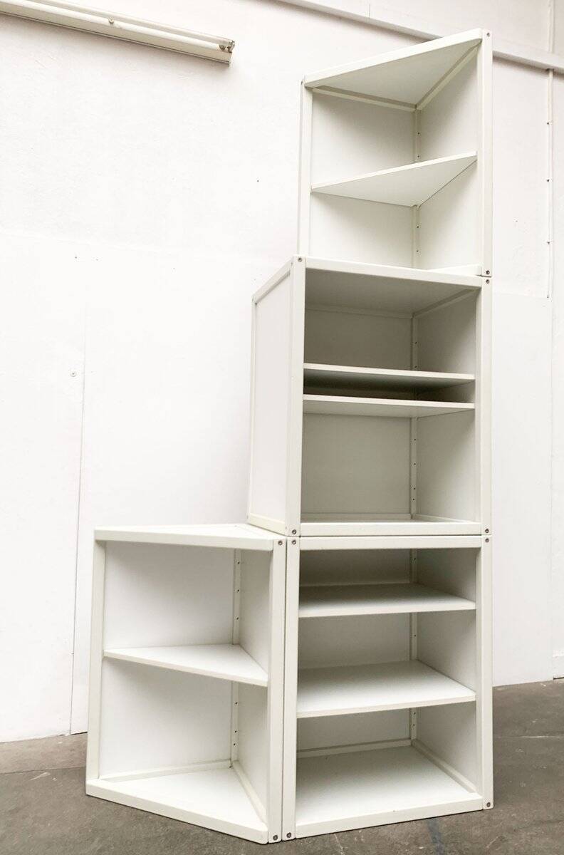 Postmodern profile systems Cabinets and shelves by Elmar Flötotto for Flötotto, Germany, 1980s, set of 5