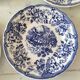 Lot de 8 assiettes Ironstone Tableware CBM bleu & white 1987 décor cottage