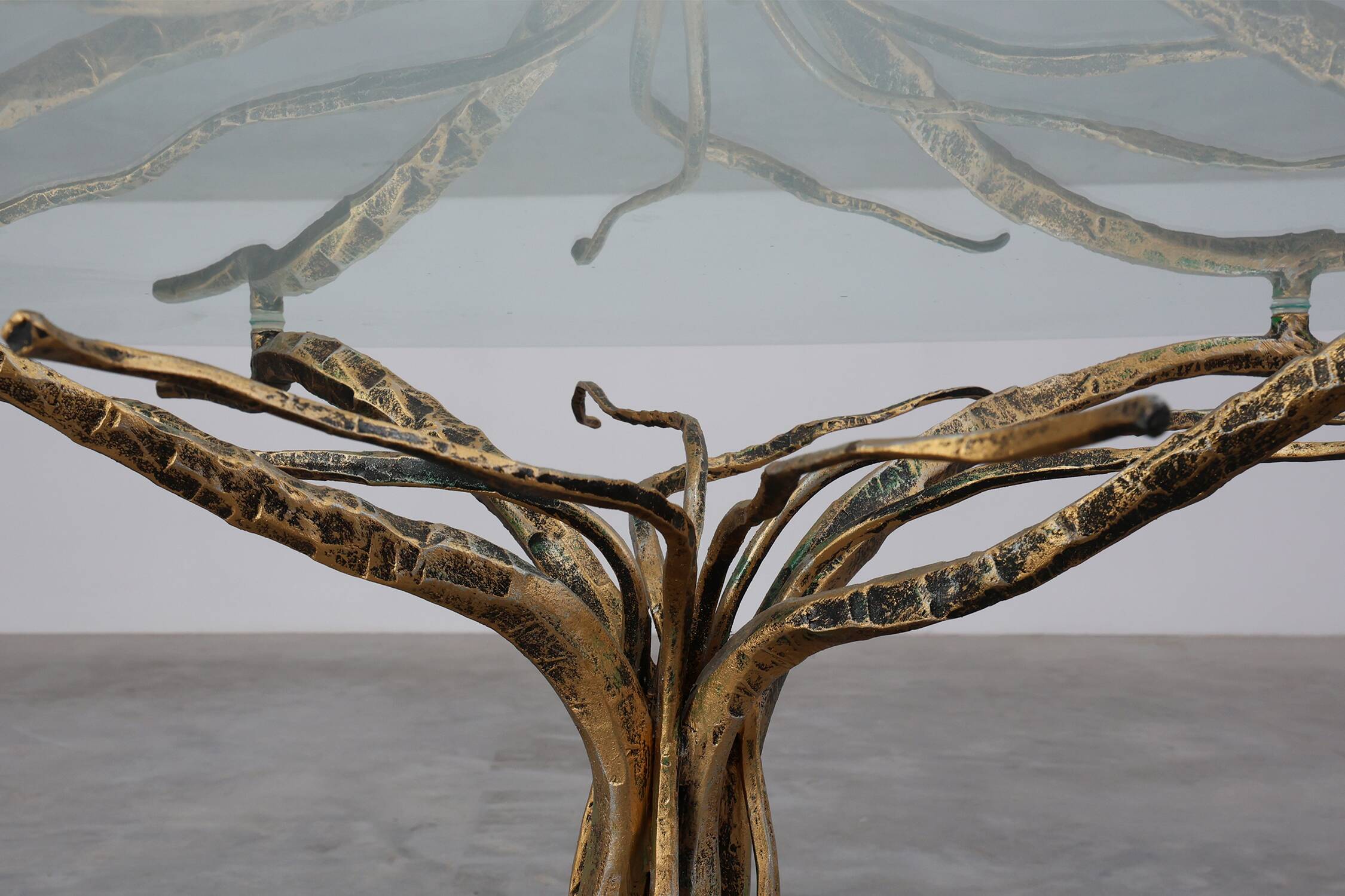 Mid-century forged metal coffee table by Salvino Marsura, Italy 1960s