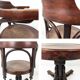 Fauteuil pivotant vintage en bois courbé