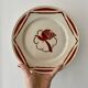Set of 6 vintage flat plates in iron earth, Paradis de Badonvillier models