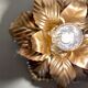 Vintage wall lamp golden leaves