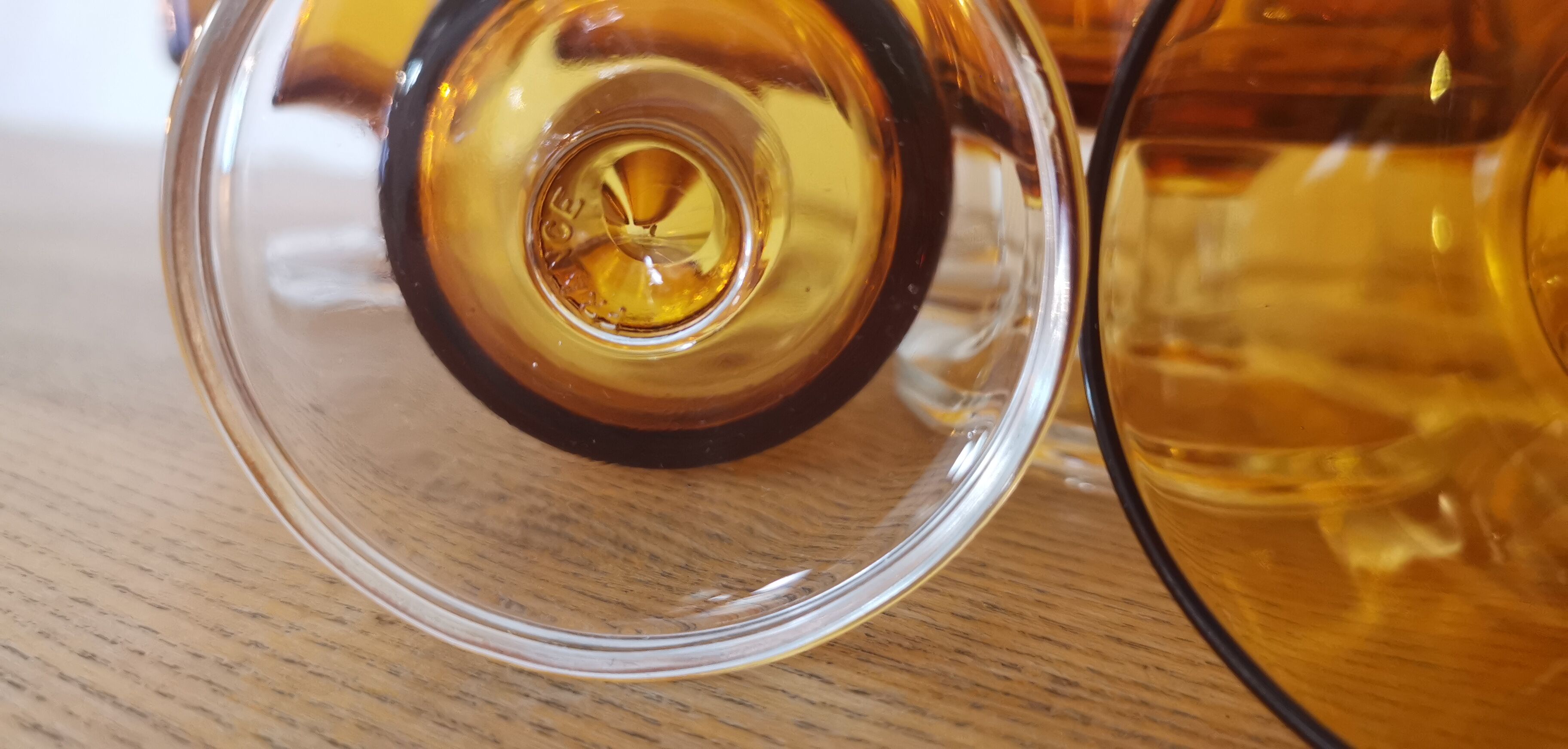 Lot 10 wine glasses Luminarc Cavalier amber