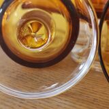 Lot 10 wine glasses Luminarc Cavalier amber