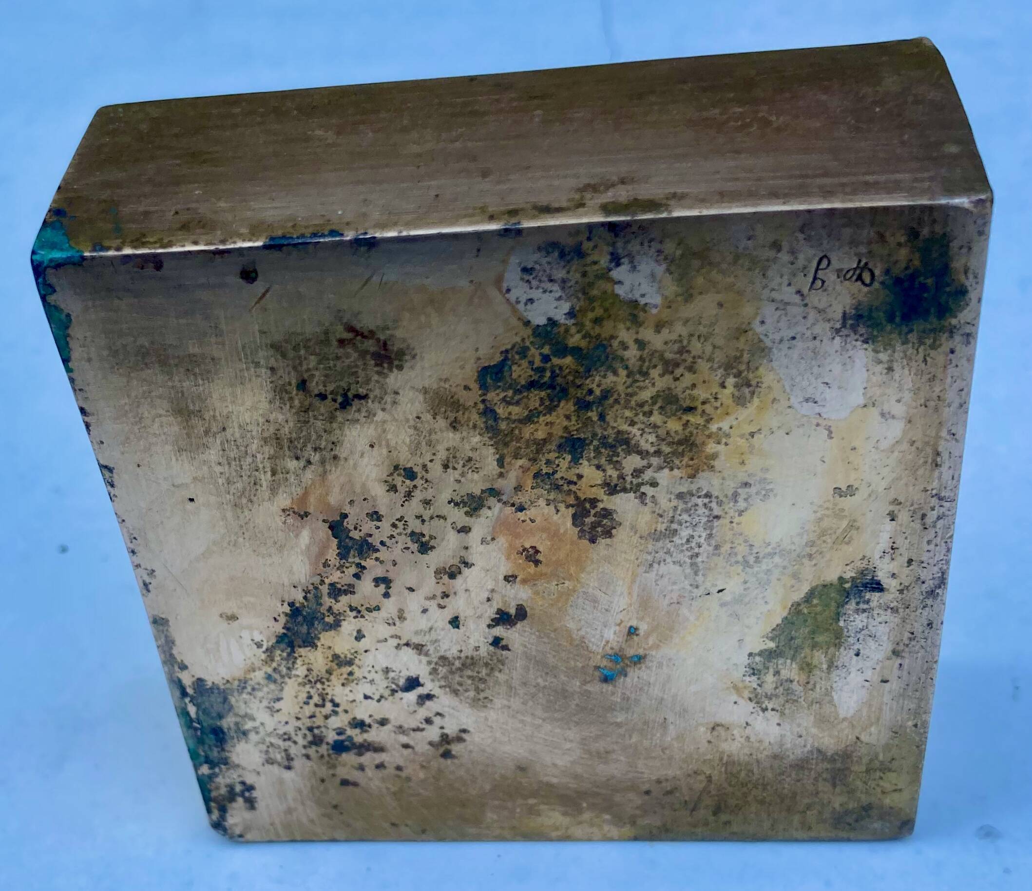 Bronze paperweight sculpture signed Monique Gerber