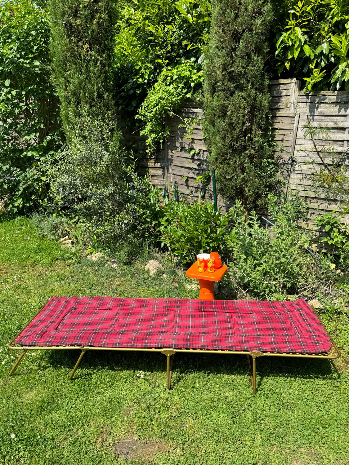 Vintage Lafuma folding sun lounger
