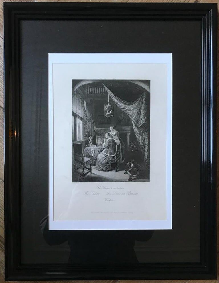 Gérard DOU, the lady at his toilet, engraving, nineteenth century