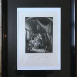 Gérard dou, la dame à sa toilette, gravure, xixème siècle