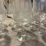 Set of crystal wine glasses