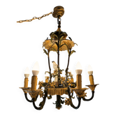Lustre Naturaliste Aux Oiseaux, Fleurs Et Feuillages