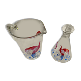 Carafe et broc en verre années 50