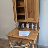 Solid wood country console desk