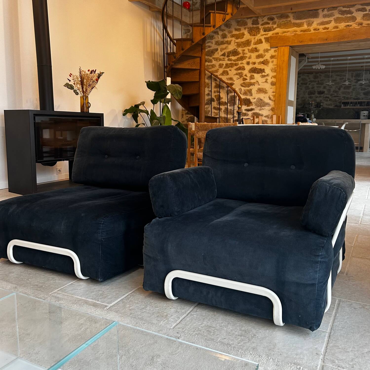 Vintage IKEA modular fireside chairs