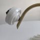 Vintage wall light in notched opaline and gilded brass
