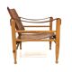 Leather “Safari” armchair, Aage Bruun & Son, Denmark, 1960s