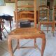 6 cherry wood chairs in Louis XV style