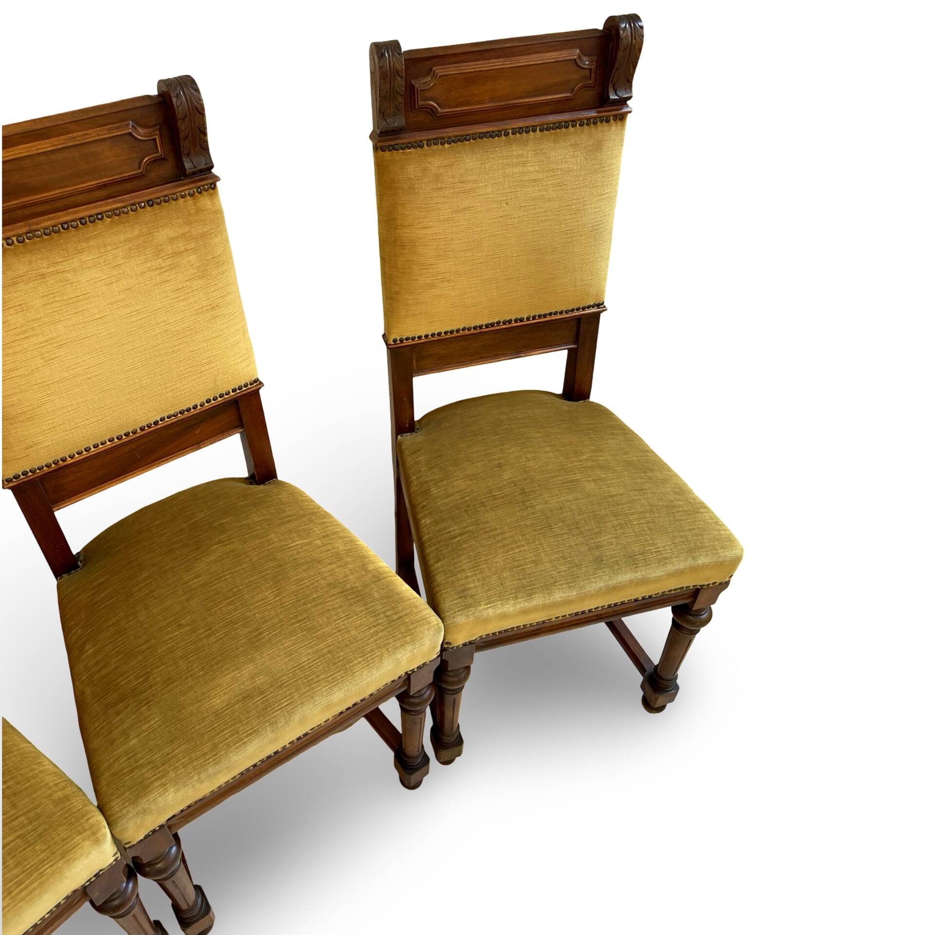 four Victorian dining chairs