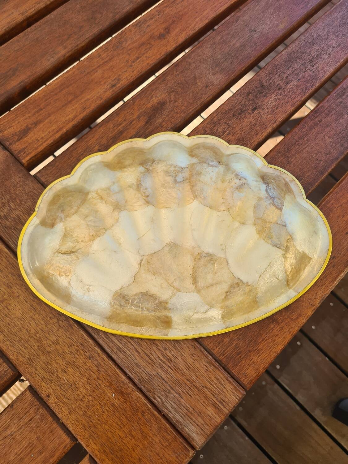 Mother-of-pearl and brass pocket emptier