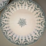 Set of 3 green Gien plates, Floretin model