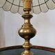 Brass lamp and mother-of-pearl lampshade circa 1970/80