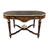 Napoleon III Desk in Marquetry, 19th Century