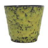 Yellow fat lava flower pot, 1970's