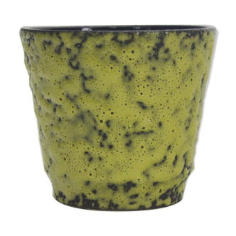 Yellow fat lava flower pot, 1970's