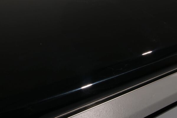 Table basse noire carrée Willy Rizzo avec verre miroir