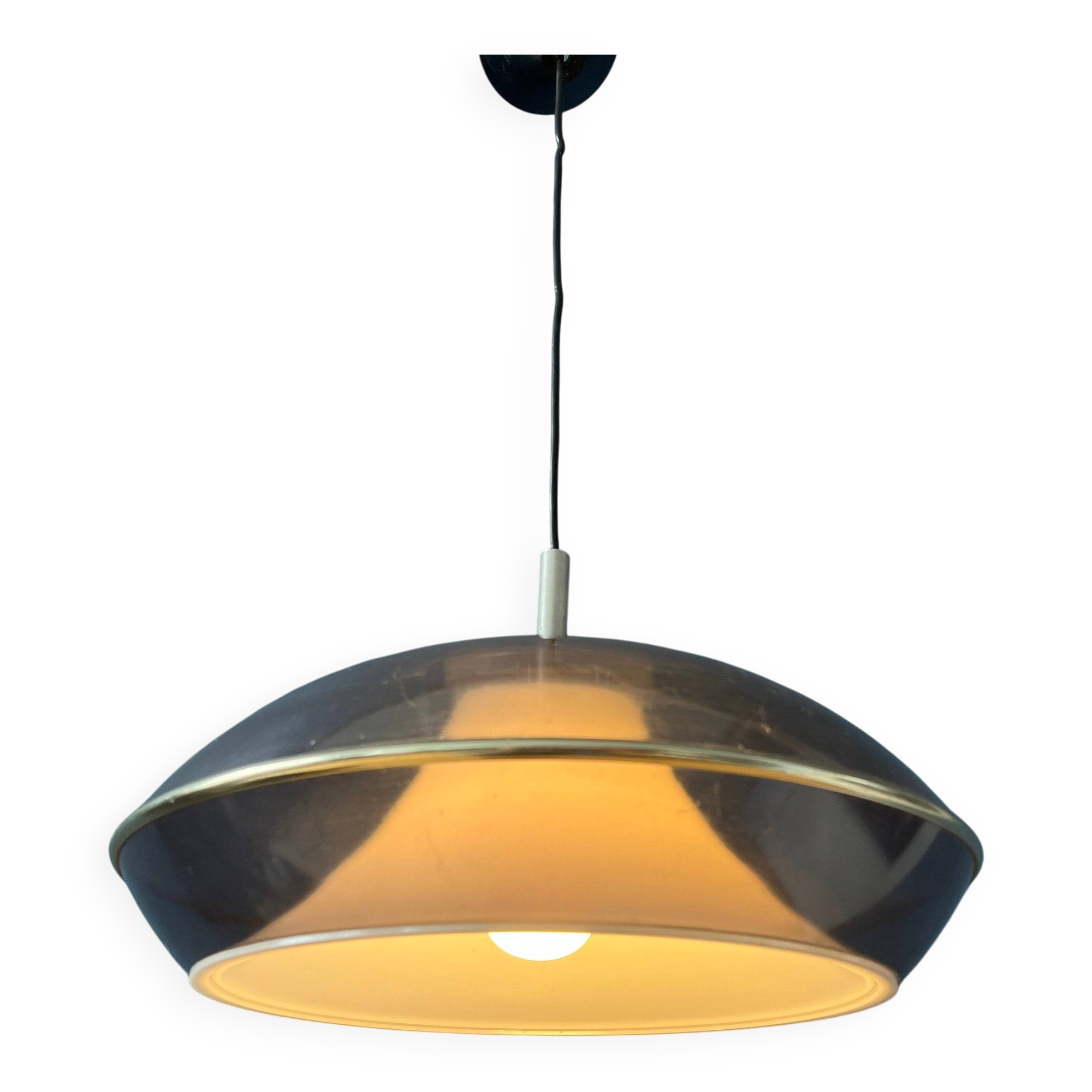 Vintage Space Age acrylic glass UFO pendant light
