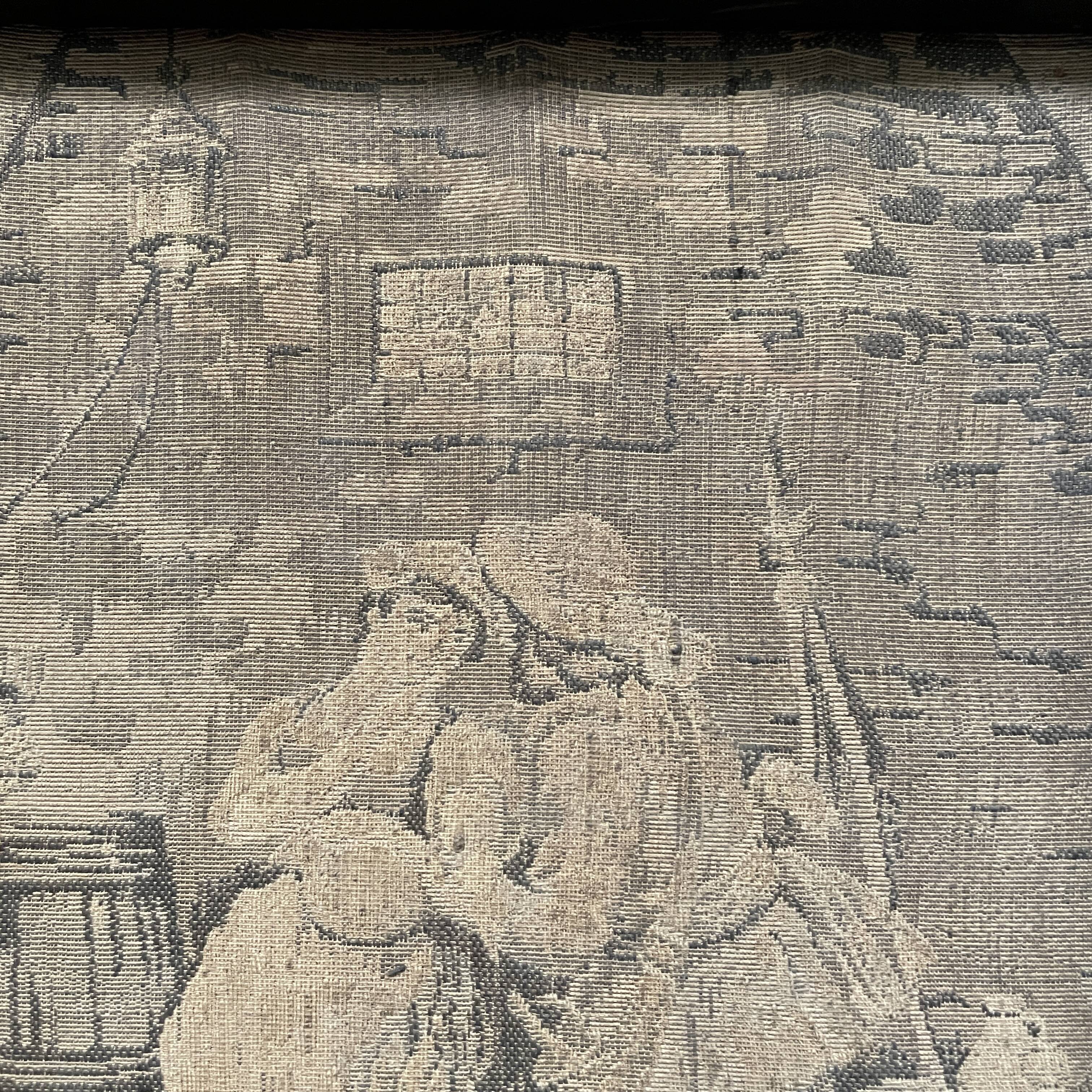 Set of two antique framed gobelins from France from the 19th century