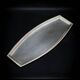 Silver-plated metal cake dish, shell design – hallmarked, 38 x 15 cm