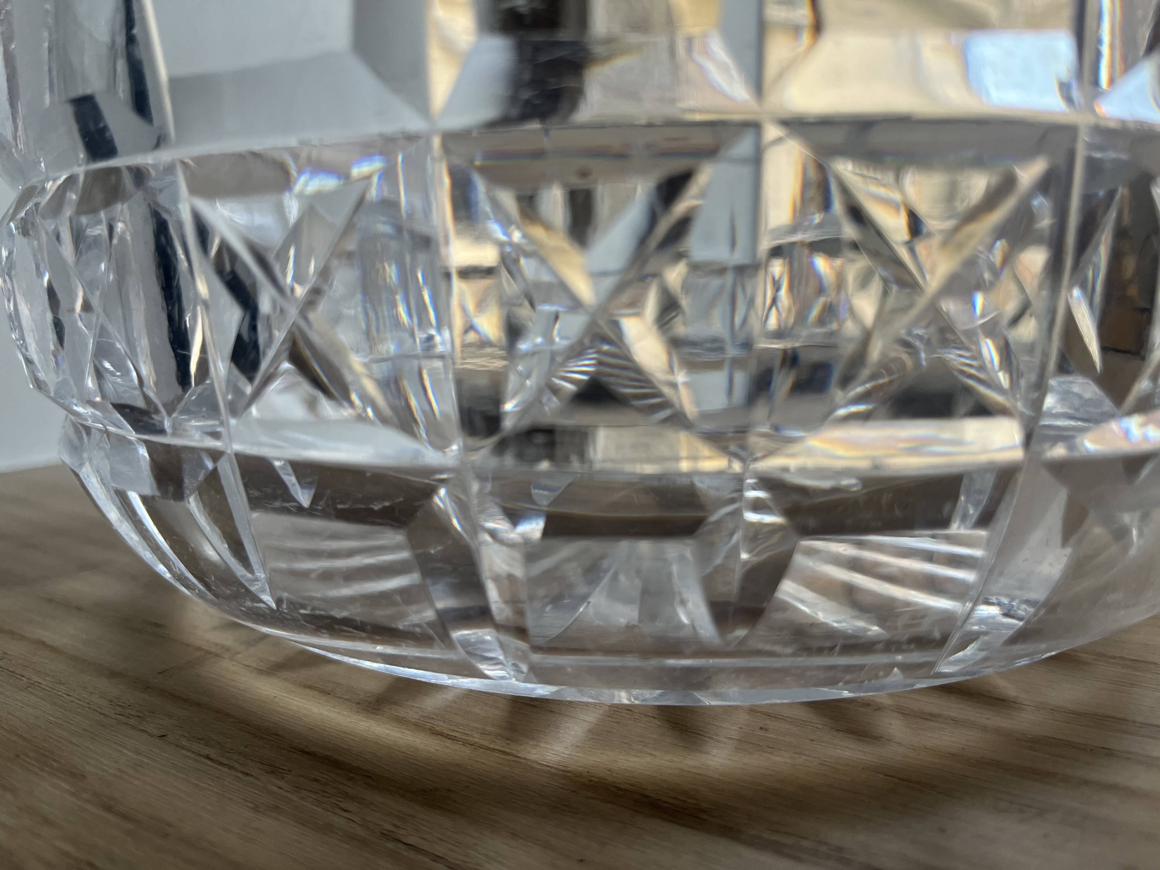 Cut glass and crystal bowl