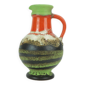 Vintage german 1960's vase u-keramik model exceptional glaze and intense colors