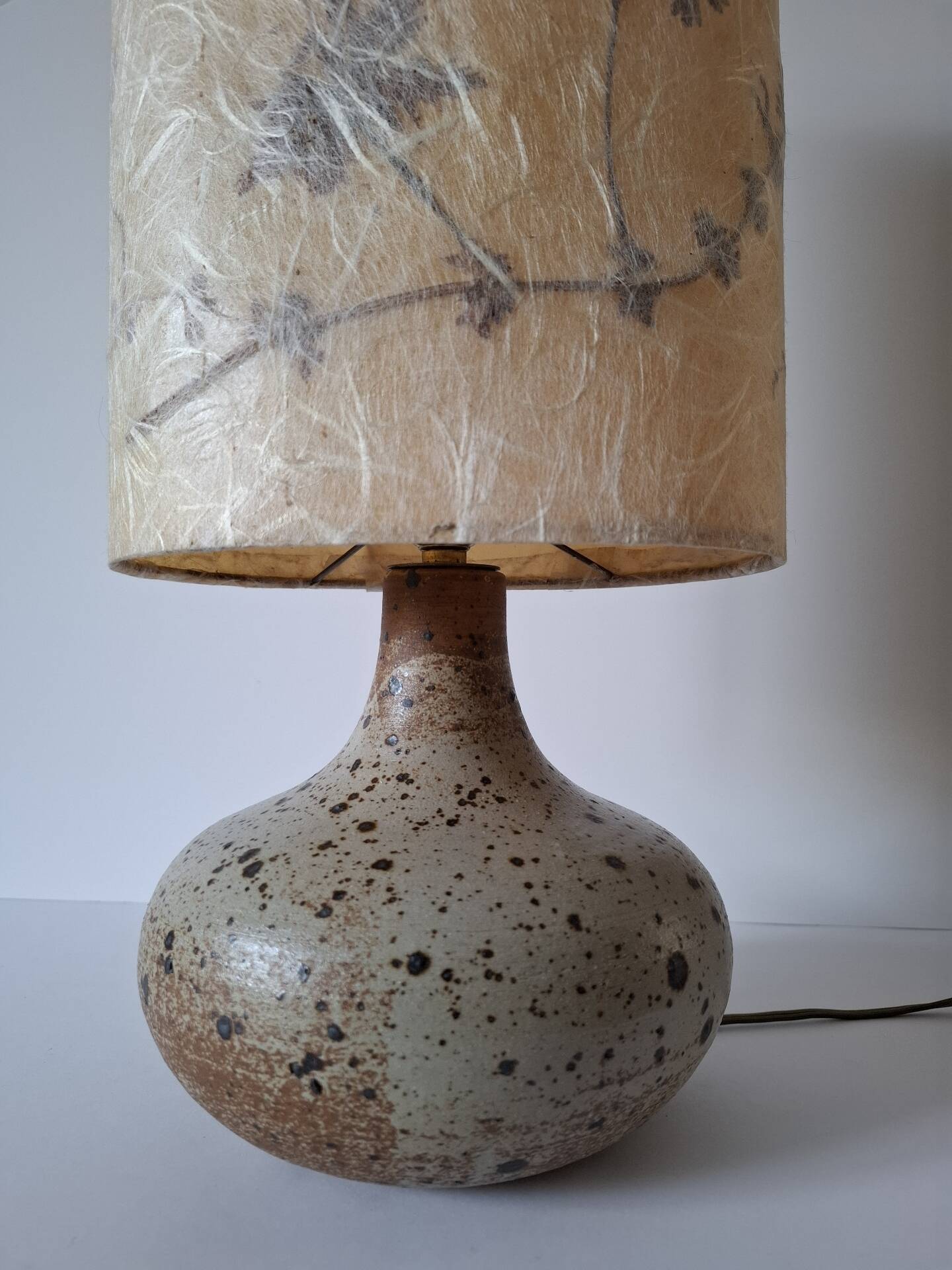 Vintage pyrite stone lamp