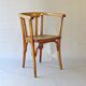 Fauteuil de bureau, bois blond, vers 1930, assise bois