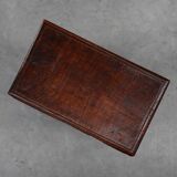 19th Century oak rectangular joint stool or table with turned legs, France