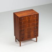Large Scandinavian chest of drawers in rosewood Denmark 1960