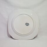 Large octagonal earthenware dish of Pexonne model Fleurs de Champs, iron earth.