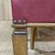 Set of 6 beech chairs with skai in the style of Jules Leleu.