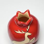 Mini vase en céramique rouge d'Iznik Noël