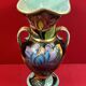 Flowered vase with gold accents or Vallauris, approximately 30 cm - signature to be identified.