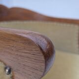 1960s, Danish side/children's armchair, light green furniture velour, oak w