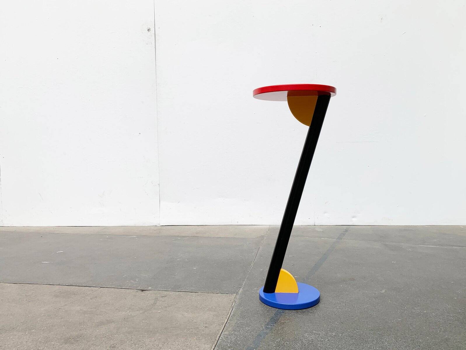 Postmodern wooden plant stand or side table