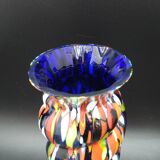 Spotted Glass Vase Borske Sklo Kralik Czech Cobalt Boheme Glass Art Deco 1930