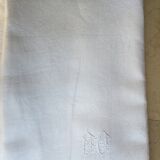 DA monogram linen tablecloth