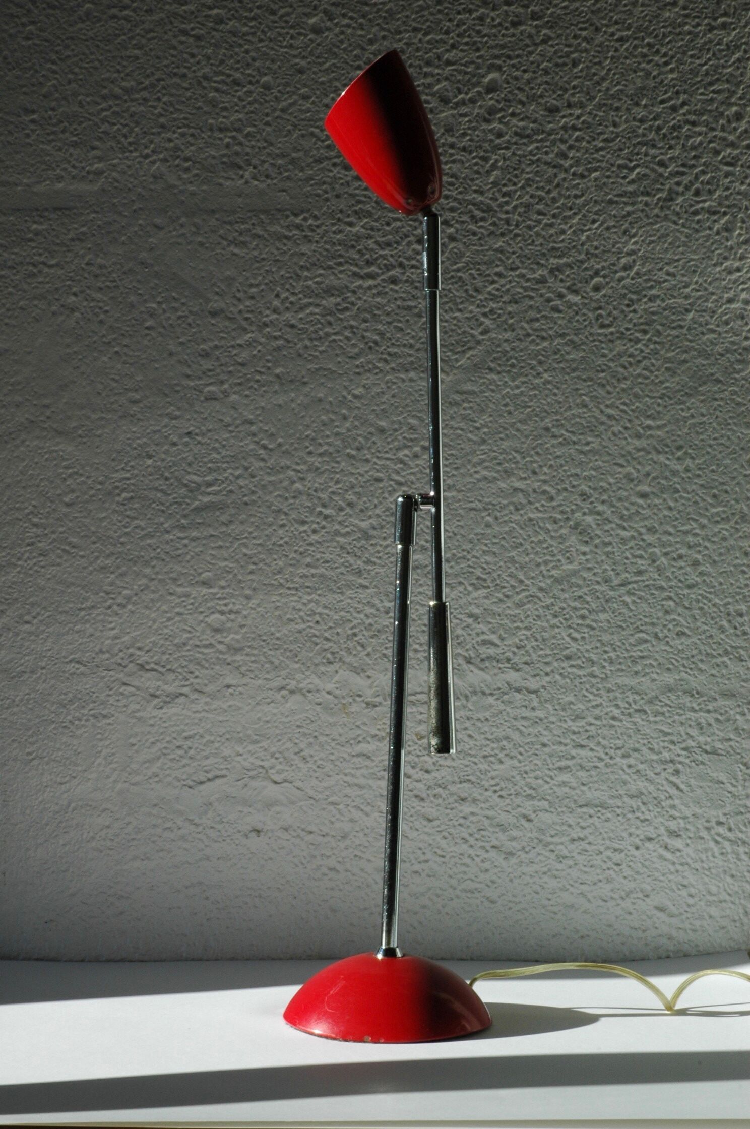 Lampe Nordlux Danemark rouge et chrome on/off by touch