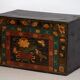 Antique Chinese Dark Colored Trunk with Floral Motifs (c.1900) #2